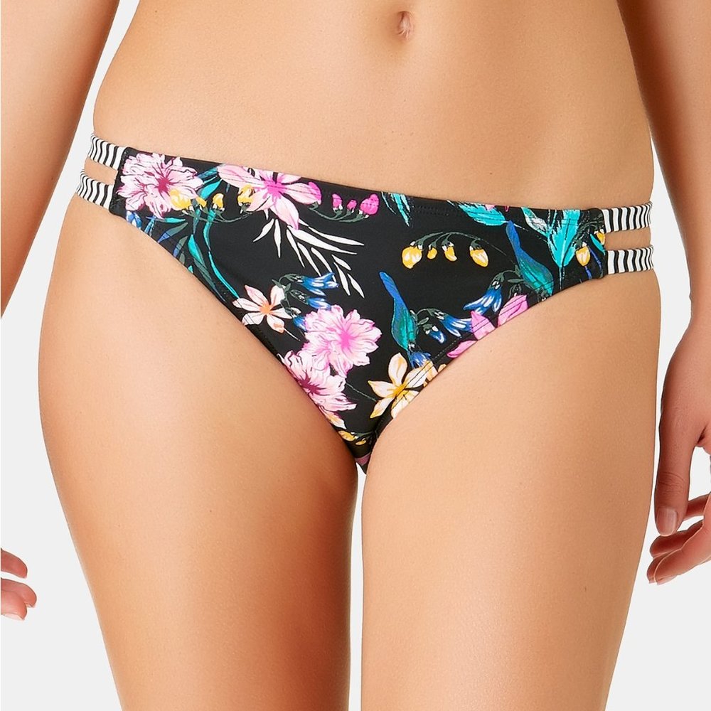 California Waves Burgandy Wildflower Tab-Side Hips
